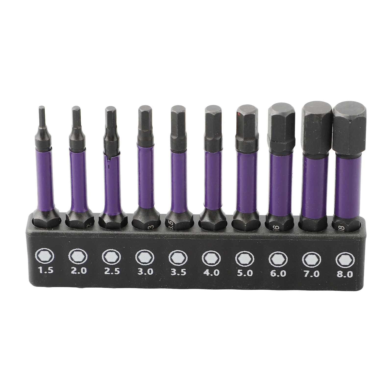 

10Pcs Hex Head Screwdriver Bit Set Quick Release 1/4'' Shank Magnetic Screwdriver Bit H1.5-H6 For Impact Screwdrivers Hand Drill