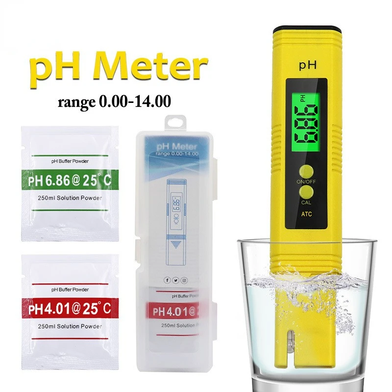 PH 측정기 0.01 0-14 측정 범위의 수질 테스터에 적합한 고정밀 수족관 수영..