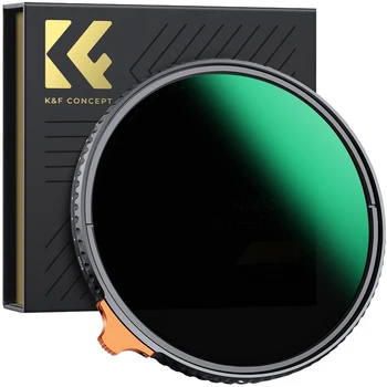 K & F Concept Nano-X 가변 ND2-N400 ND 필터, 조절 가능한 중립 밀도 카메라 렌즈 필터, 28 층 코팅 방수, 49-105mm