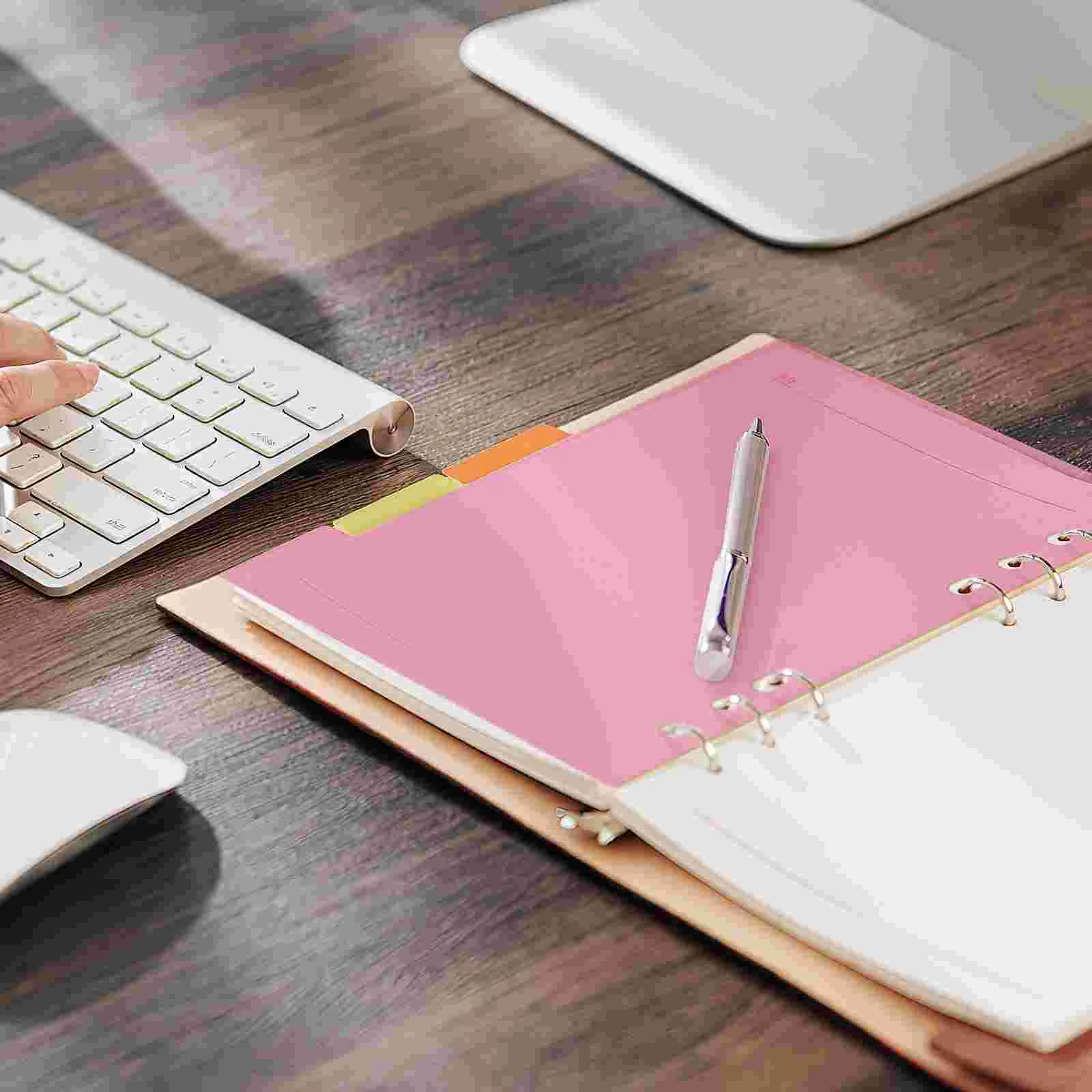 플라스틱 라벨 인덱스 바인더 분배기, A5 사이즈 노트북 플래너용, 탭 분배기 구멍