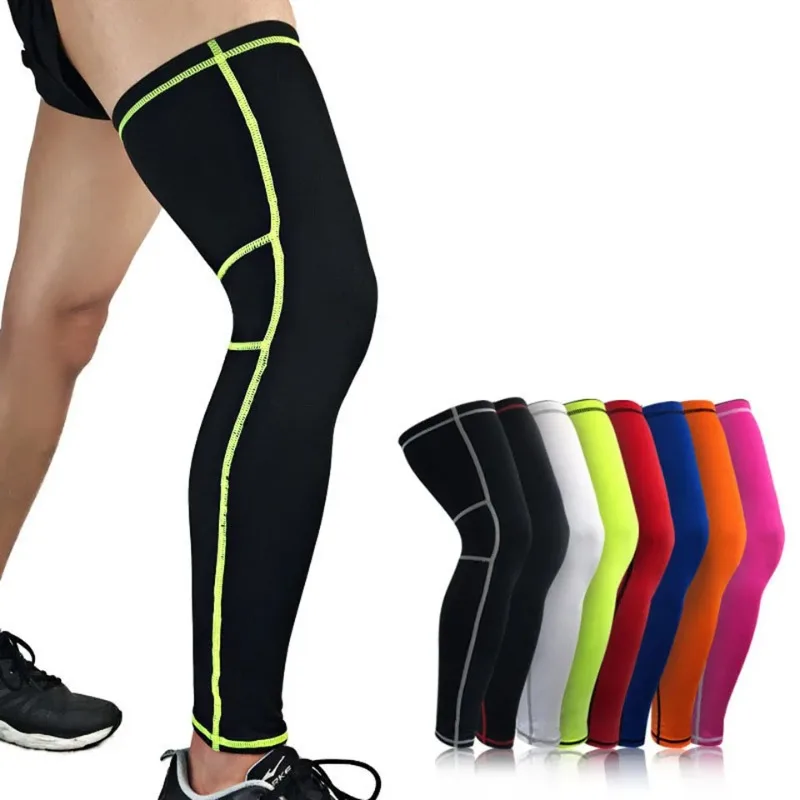Knee Support Sleeve 1Pcs Lengthen Compression Leg Warmers Basketball Football Cycling Socks Knee Calf Sleeves UV Sun Leg Warmers Men Women