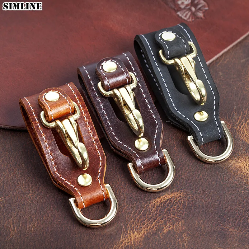 100GenuineLeatherKeyHolderForMenMaleCowhideVintageHandmade