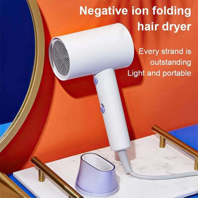 ShowSee A4 Hair Dryer Foldable Anion Hair Dryer Negative Ion 1800W Diffuser Hair Dryer Hair Care Quick Dry Hair Blower 2
