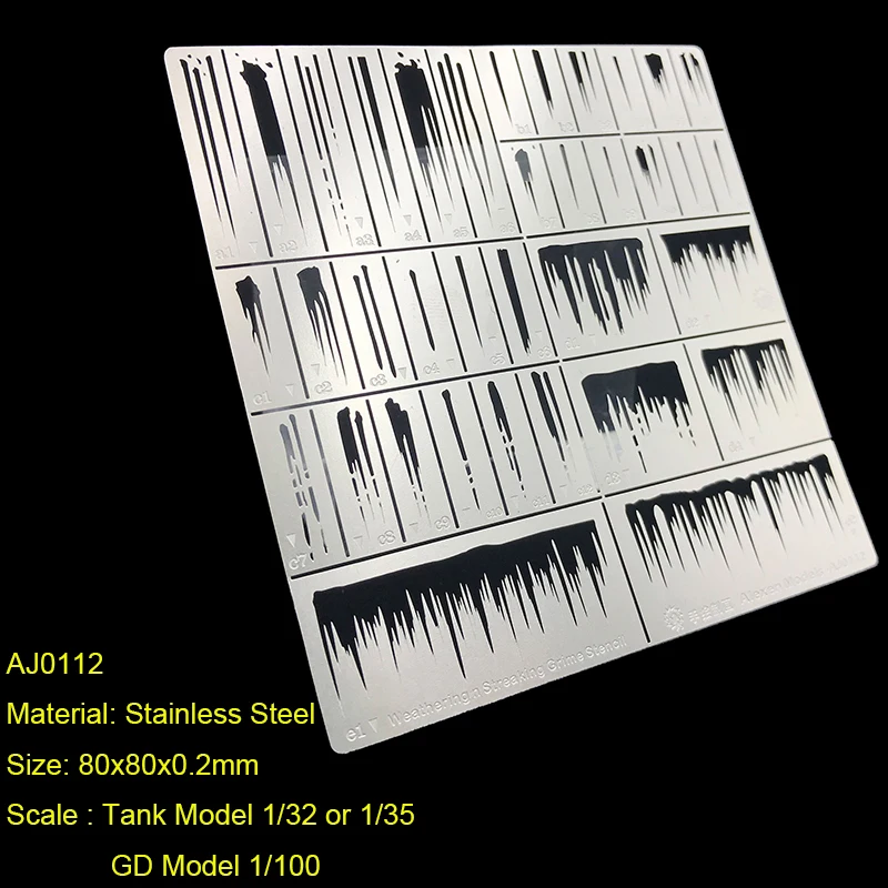 Military Tank Model Battle Damage Do Old Auxiliary Stencils Template Water Stains Scratches Paint Damage model tools