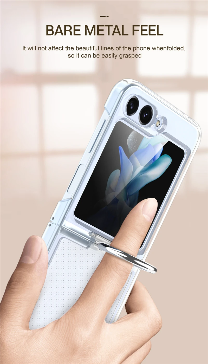 Fashion Phone Case With Ring And Silk Lanyard For Galaxy Z Flip_voghion.com