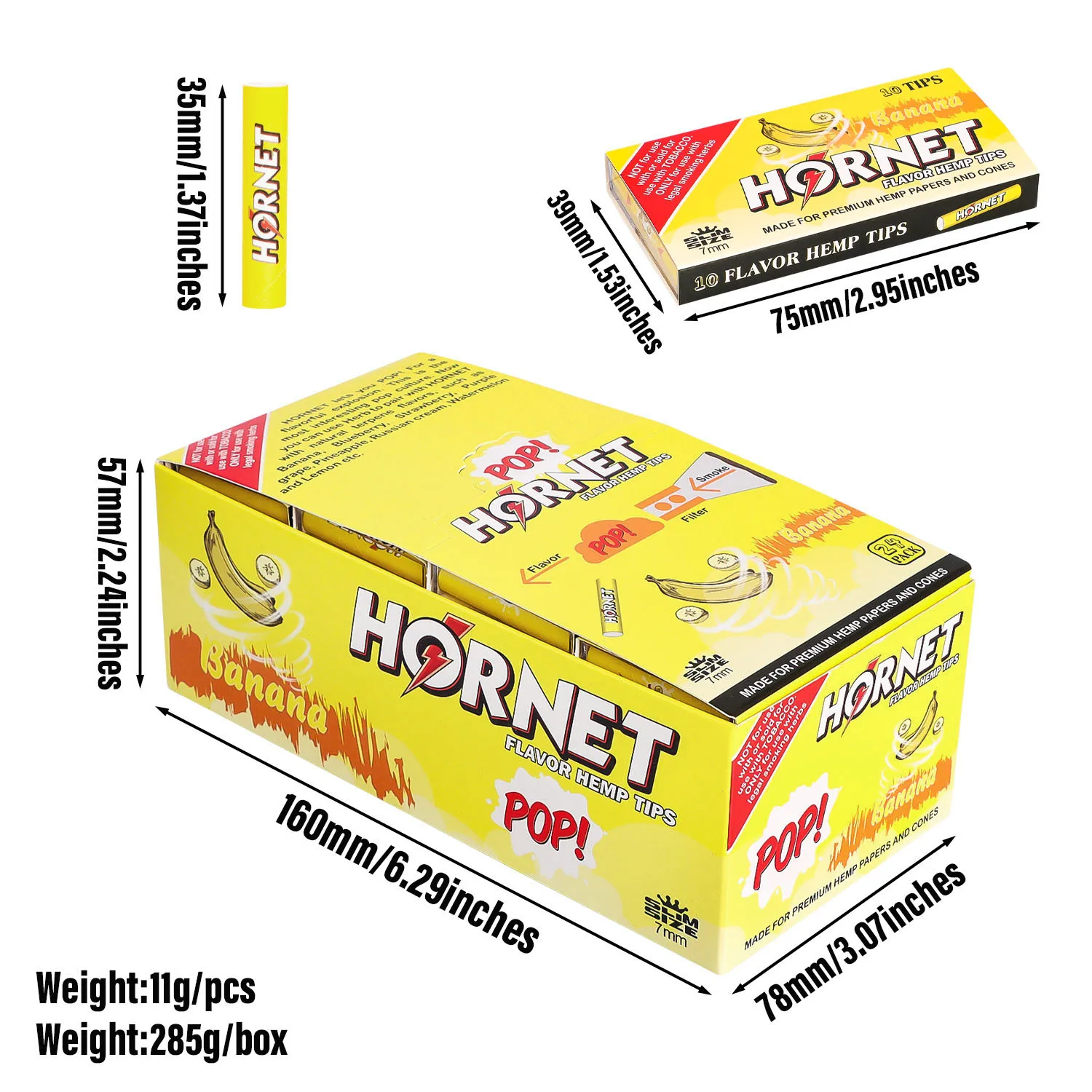 HORNET 7MM 10pcs/pack New Style Filter With 8 Fruit Flavored Pop Beads Inside Portable Tips Accessories Wholesale