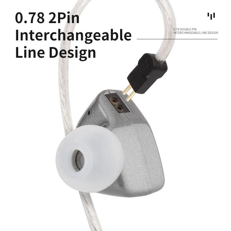 Hzsound-wired Heart Mirror Fone de Ouvido Zero Monitor Intra-auricular Diafragma 10 mm 2pin Fone de Ouvido Hifi Fone de Ouvido para Música - Image 5