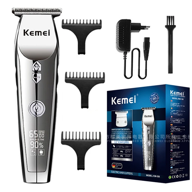 KEMEI Professional Beard Hair Trimmer for Men, Cordless TBlade