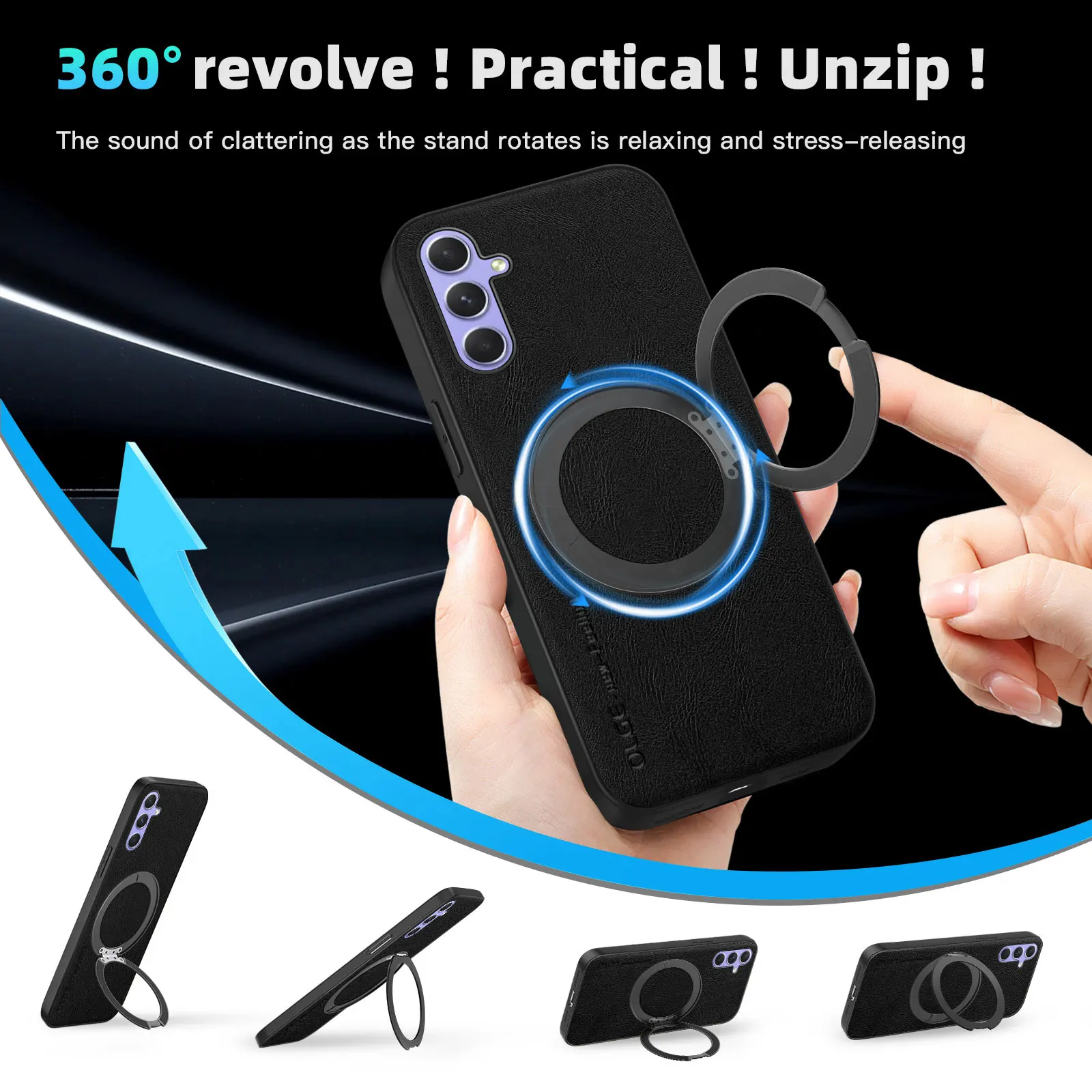 Magnetic Retro Soft Stand Phone Case
