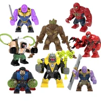 Disney Building Blocks Mini Model Figures Big Goblin Spiderman Iron Man Venom Captain Hawk Deadpool Technic Armor City Gift Toys 1