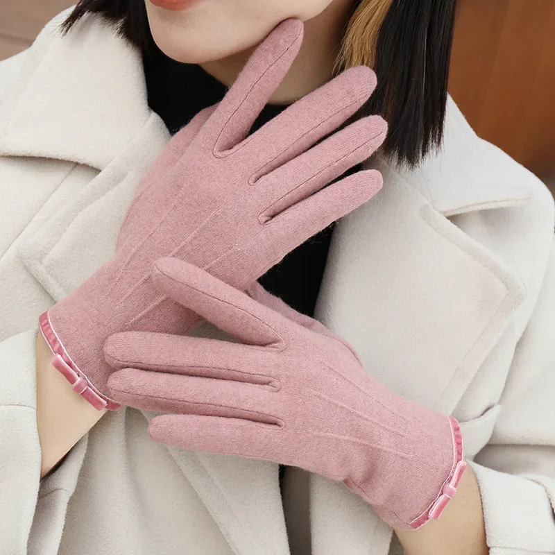 Women Cashmere Gloves Outdoor Fashion Touch Screen Gloves Autumn Winter Cute Furry Warm Mitts Full Finger Mittens Female furry gloves winter gloves touch screen gloves fashion gloves