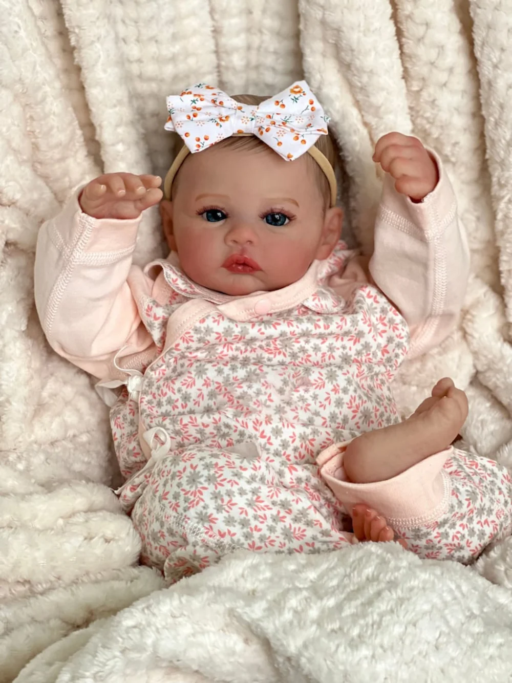 17inch Already Finished Reborn Baby Doll Meadow Soft Body 3D Painted Skin with Visbile Veins Collectible Art Doll Christmas Gift