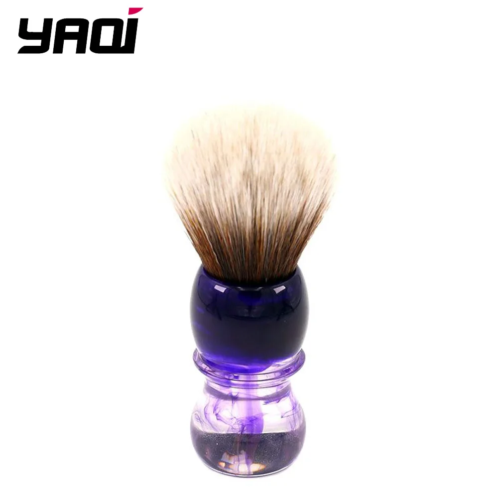 

Yaqi Purple Haze Mew Brown Synthetic Handle Men's Beard Barberia Shaving Brush