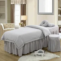 5pcs  Bedspreads Mattress Pad Bedsheets Nordic Bedding Adjustable Massage Tables Spa Beauty Salon Cover Quilted Skirts King Size 1
