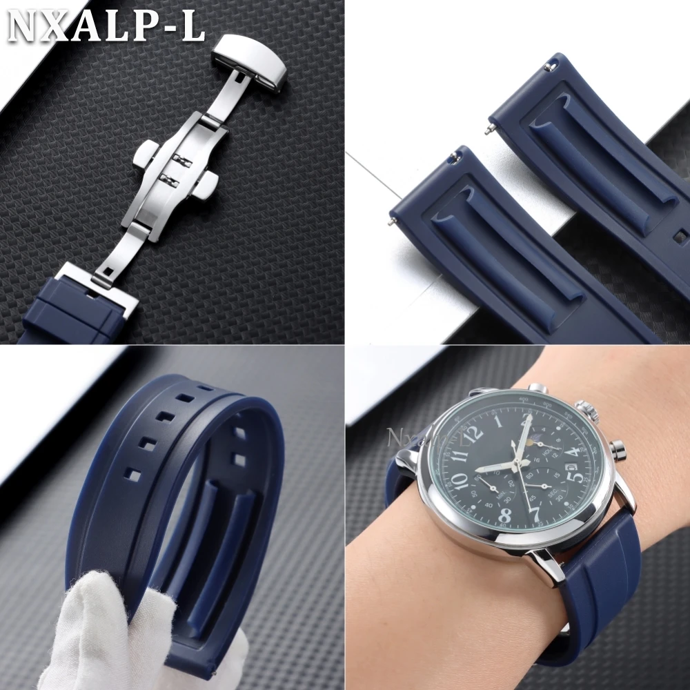 Sleek Silicone Waterproof Watch Band with Butterfly Clasp - Men's and Women's Sport Bracelet