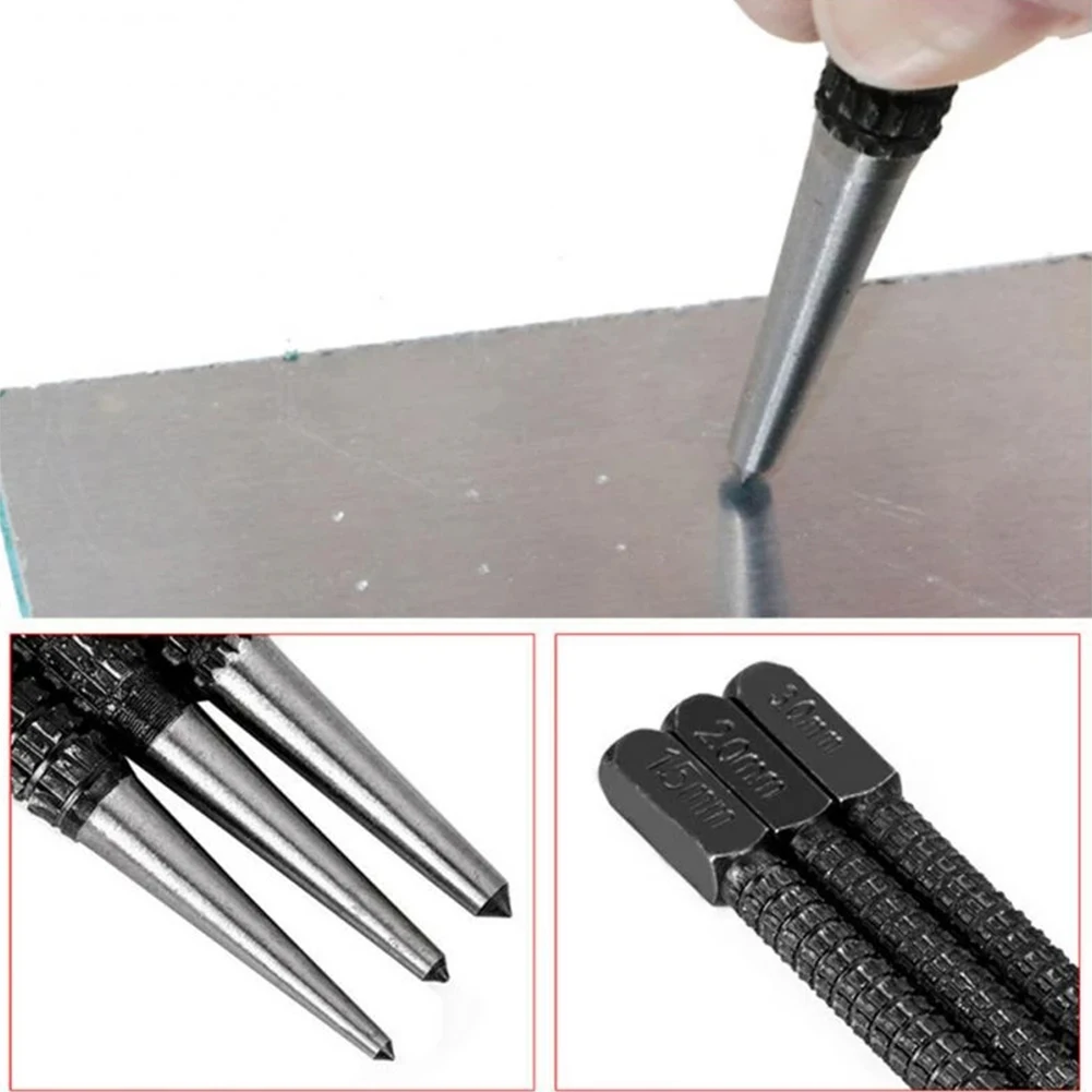 

1pc Center Punch Marking Drilling Hand Tools For Metal Wood And Plastic 5mm/2mm/3mm Alloy Steel Accessories And Parts