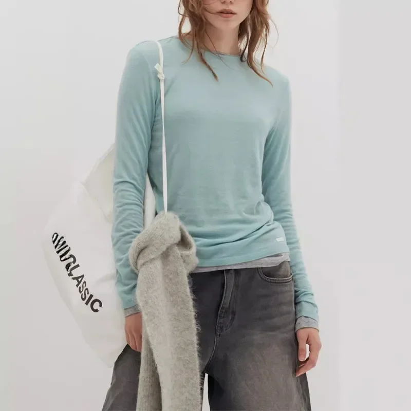 lowcl@ssic-thin-underlay-women's-round-neck-pullover-solid-color-versatile-long-sleeved-t-shirt-spring-summer-2024