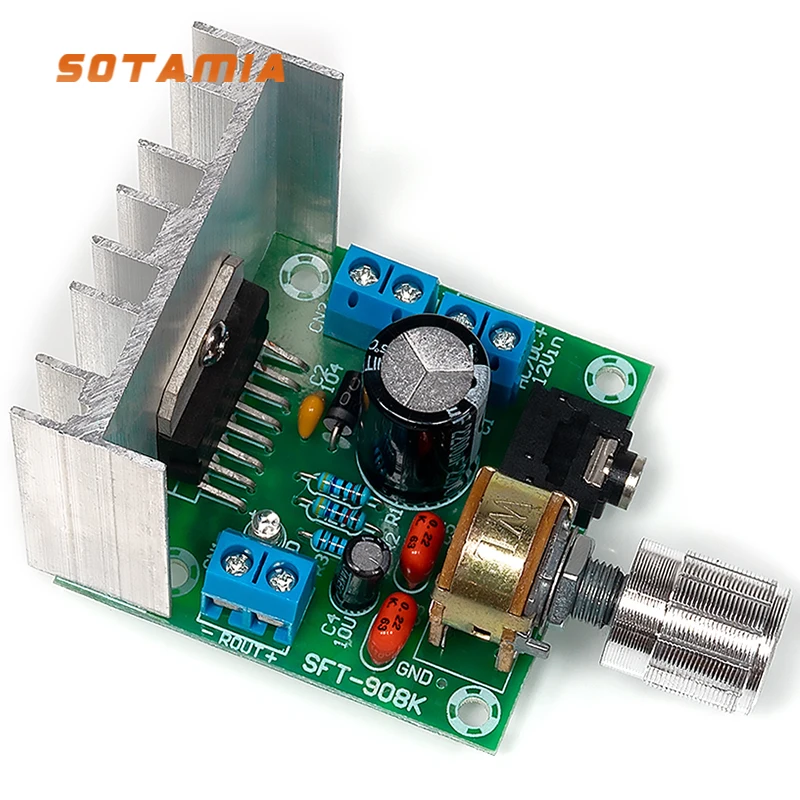 

SOTAMIA TDA7297 Amplifier Audio Board 2.0 Mini Stereo Amp 15Wx2 Power Amplifiers Speaker Home Sound Theater DIY AC/DC12V