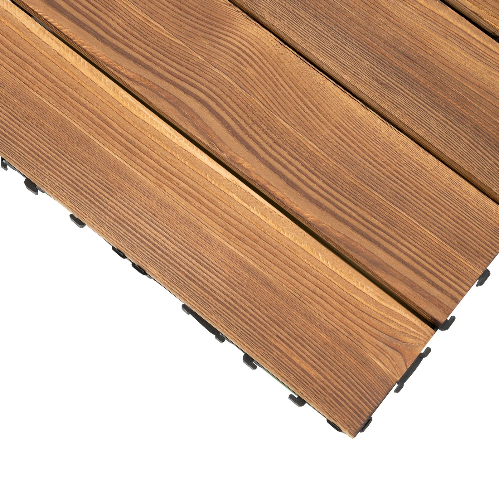 36 Stück Holz-Bodenfliesen für Außenbereich 12*12 Zoll Terrassenfliesen Holzbodenfliesen Ineinandergreifende Rutschfeste Wasserdichte Terrassen-Bodenfliesen – Detail 10