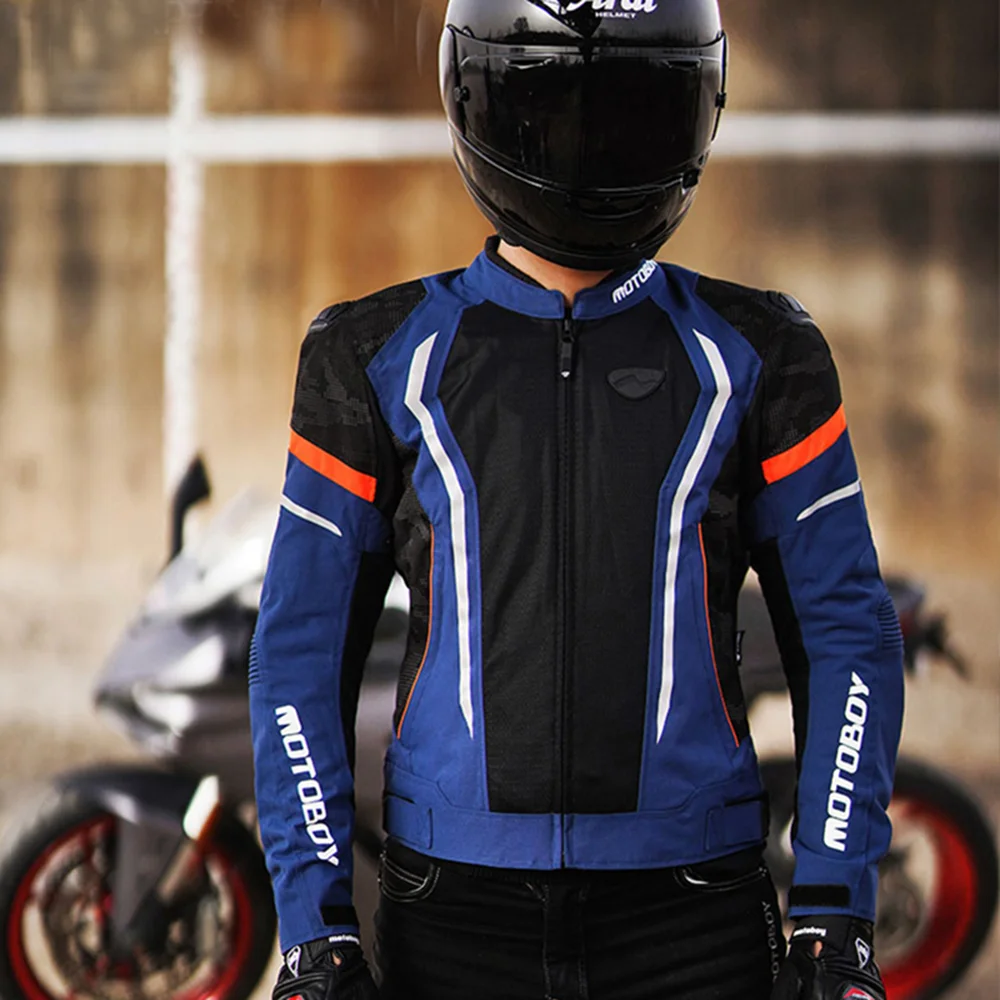  Chaqueta y pantalones para hombre de la motocicleta del  verano,Chaqueta transpirable Moto Racing Riding Trajes,Ropa protectora de  moto 103 Black Jacket M : Automotriz