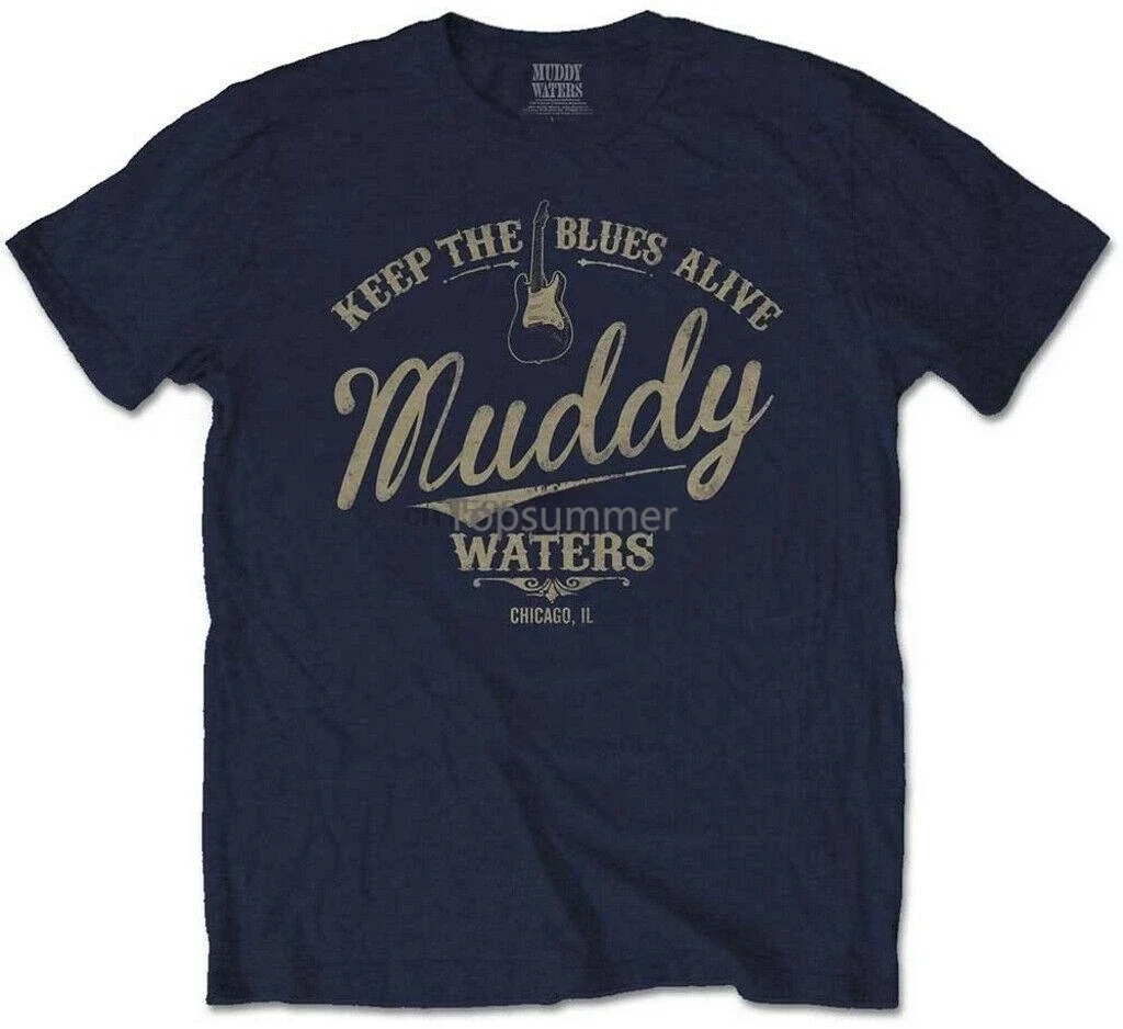 

Muddy Waters Keep The Blues Lebendig T-Shirt - Neu Und Offiziell