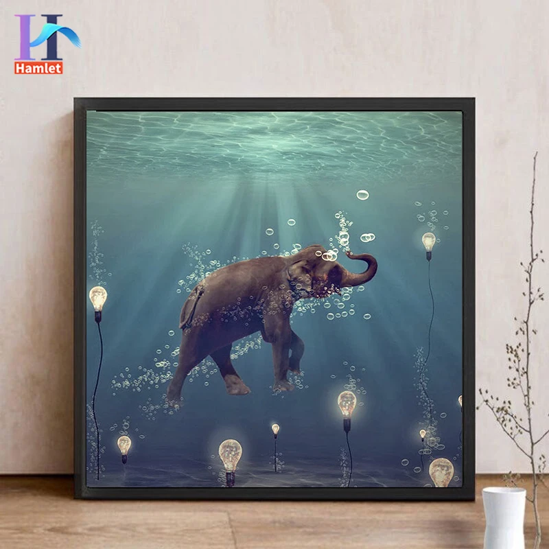 

Набор для рисования по номерам на холсте слон и море, 50 х50 см