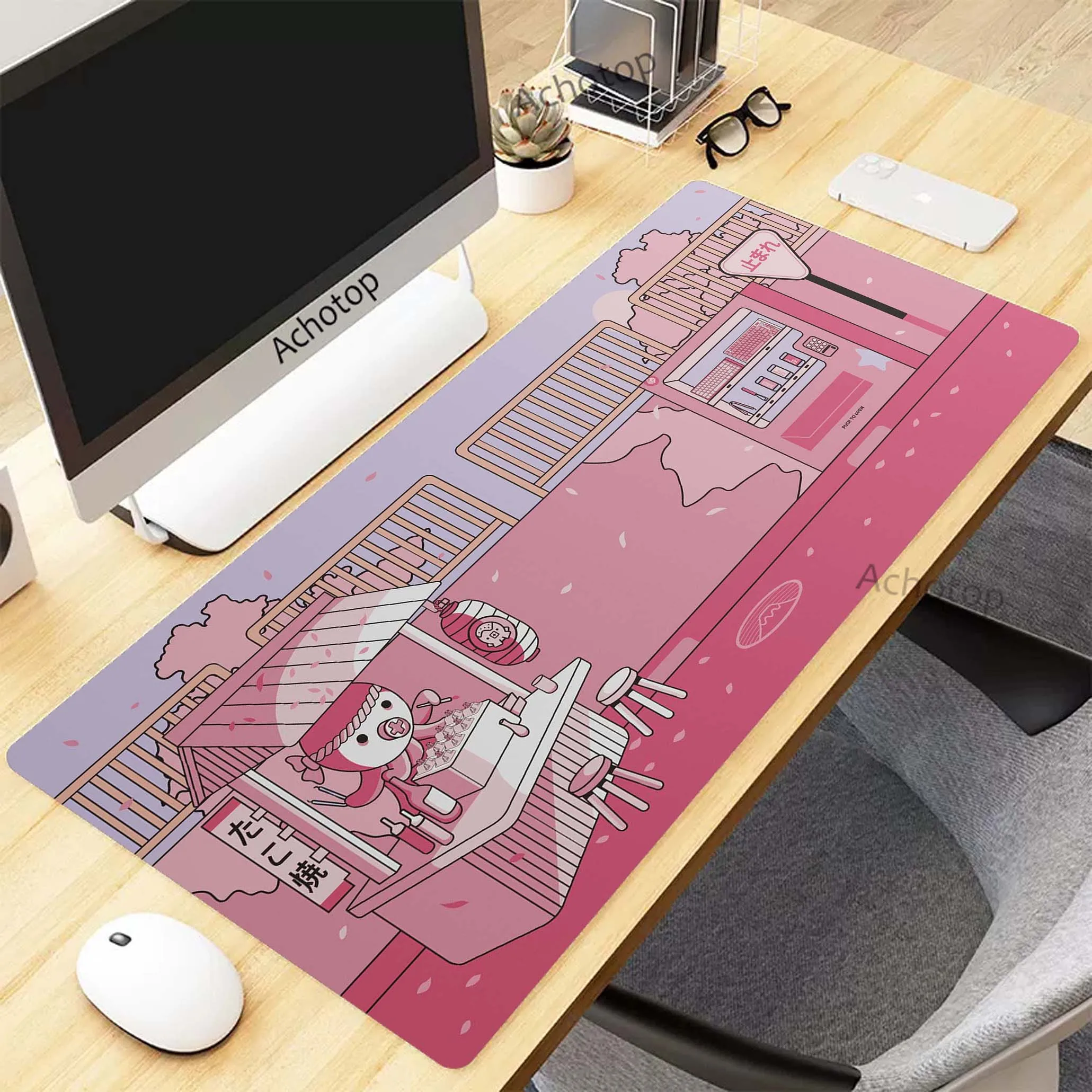 

Pink Kawaii Mouse Pad Gaming Laptop Game Mouse Mat Mousepad коврик для мыши Desk Mat Speed Keyboard Pads Anti-slip Pad XXL 90x40