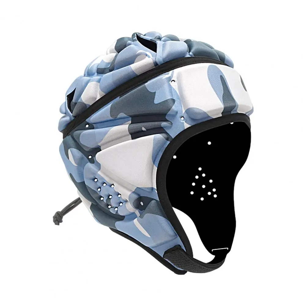 

Adjustable Anti-collision Rugby Helmet Head Protector Football Goalkeeper EVA Padded Headgear Cycling Accessories