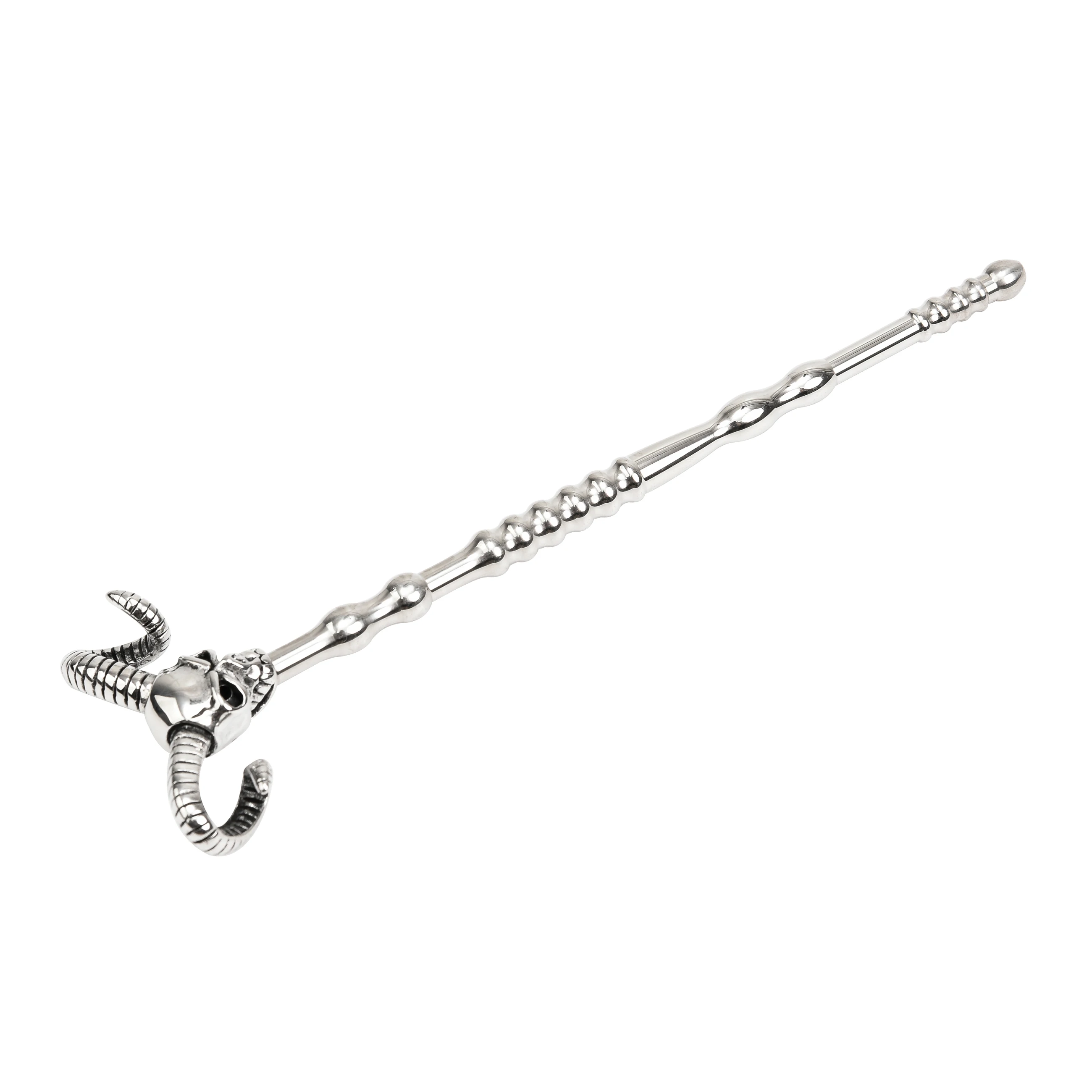 Special design hollow Skull head water flowing metal penis plug stick catheter urethral sound dilators male sex toys sex toys