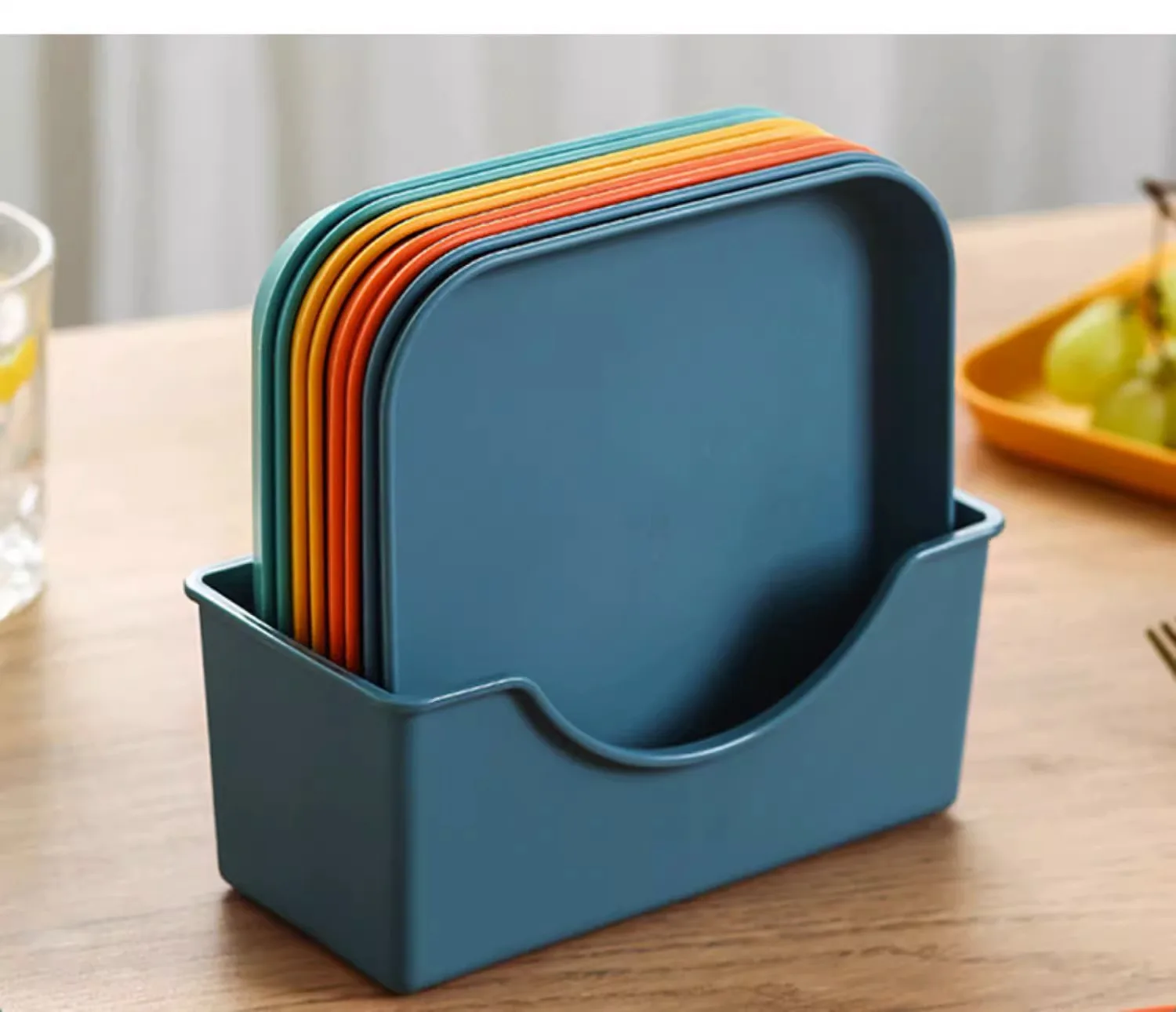 Dessert Plate Pure Plastic Square Snack Straw Bowl Sauce Seasoning Dish Degradable Eco-Friendly Tableware Home Table GarbageDish