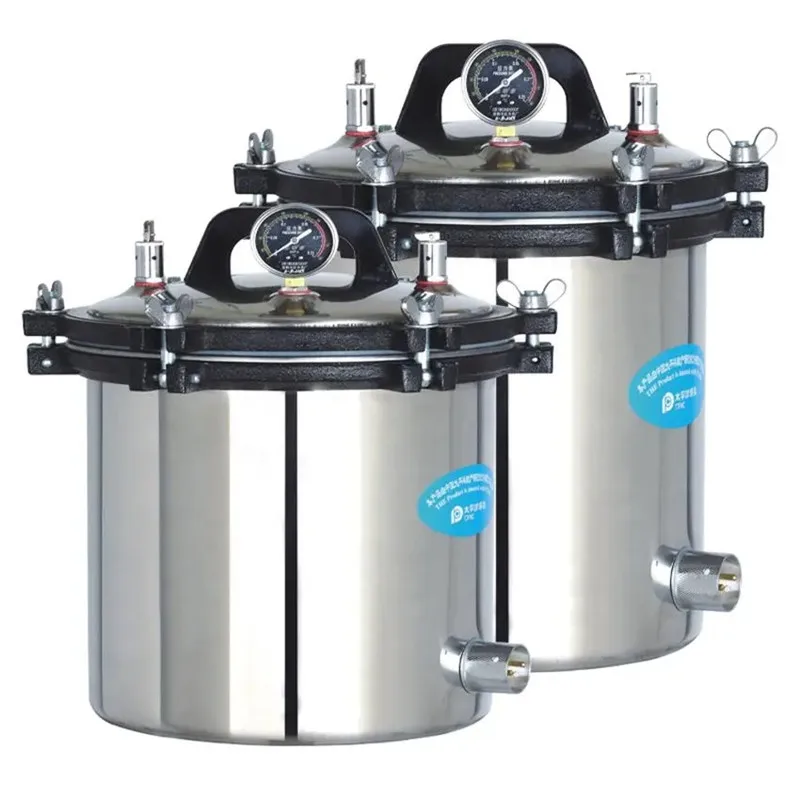 IKEME High Pressure Steam Sterilizer 24L Portable Autoclave Steam Sterilizer Electric Heating Autoclave Laboratory Equipment