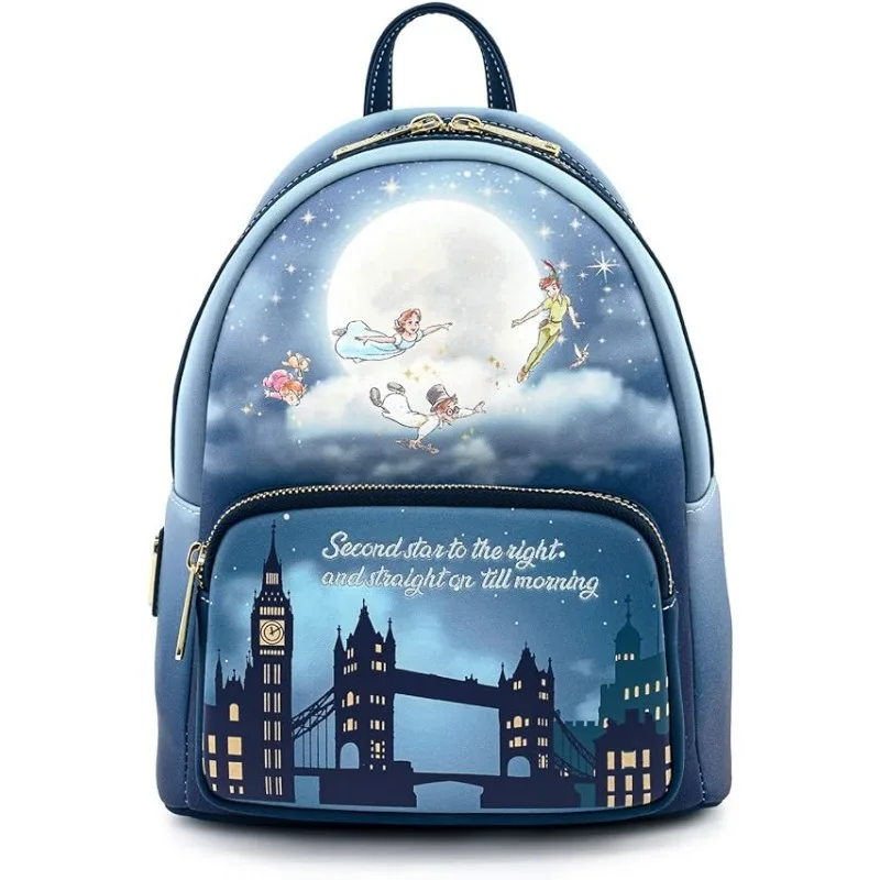 Loungefly Disney Mini Zaini Peter Pan Second Star Glow Borsa A Tracolla Doppia Tracolla Da Donna