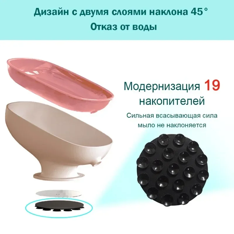 Super Suction Cup Soap Dish Drain Water for Bathroom Soap Holder Kithcen Sponge Holder Container Bathroom Supplies soap holder shower soap tray soap dish rack