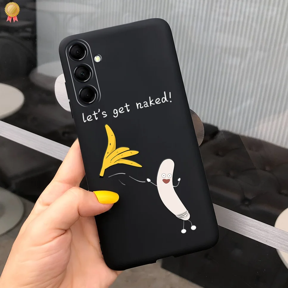 For Samsung F54 5G Cases Cute Cartoon Shockproof Black Pink Silicone For Samsung Galaxy F54 F54 5G Phone Case Bumper Funda