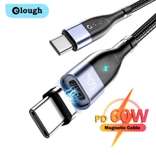 

Elough Magnetic Cable 60W USB C To Micro USB Type C Cable 5A Fast Charger 4.0 USBC PD Cable for Xiaomi POCO Samsung Macbook iPad