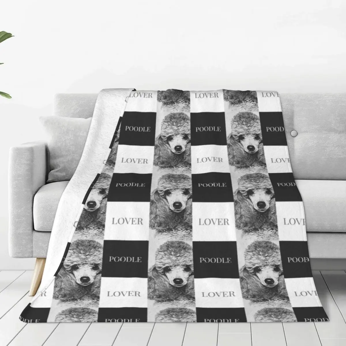 

Poodle Lover Blanket Fleece Winter Animal Dog Multifunction Super Warm Throw Blanket for Bedding Office Bedspreads