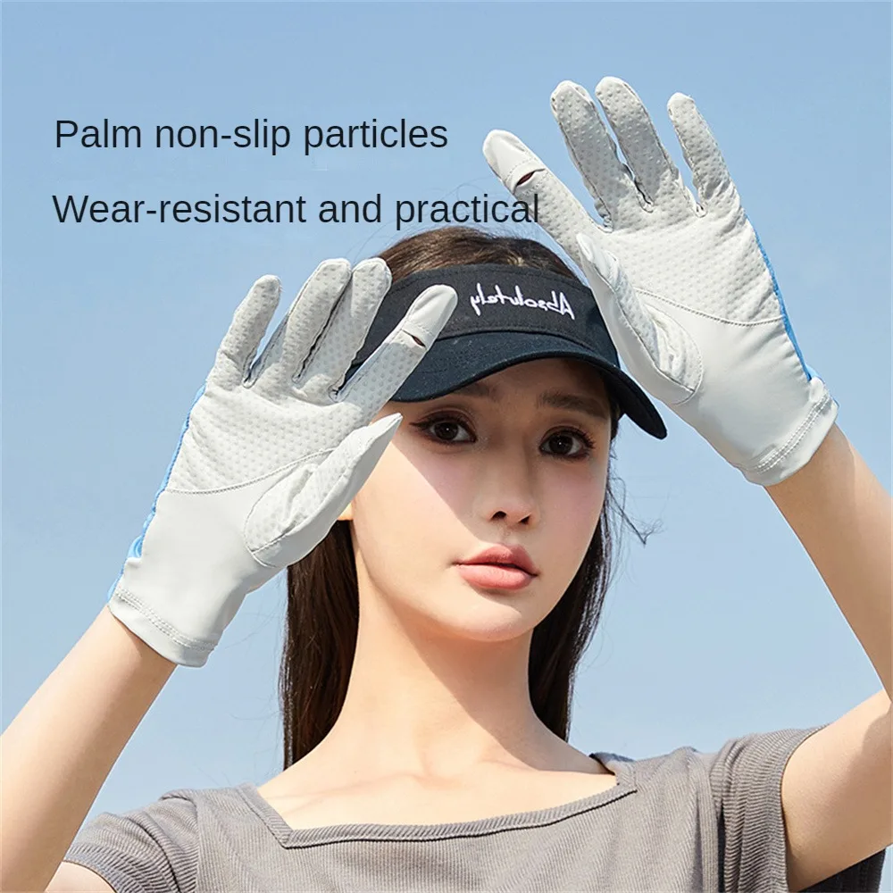 

Driving Gloves Average Size Color Stitching Light And Soft Skin Feeling Touch Screen Design Efficient Sunscreen Gloves