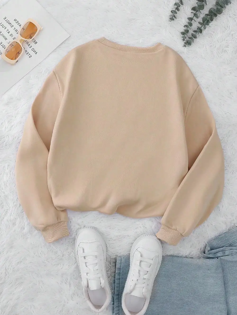 Casual Women Sweatshirts Teddy Bear Printing Hoodies Comfortable Fleece Soft Pullover Fashion Crewneck Loose Female Tops Clothes 6