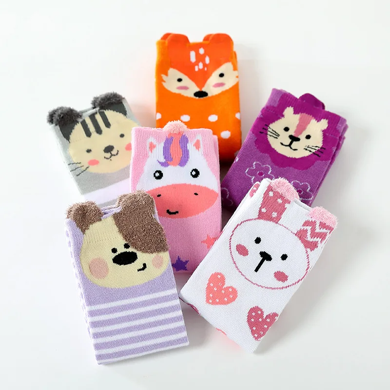 Girl Socks 3-12 Years Old Cotton Knee High Socks Lovely Long Children Knee Kids Dance Girl Todder Baby cotton knee socks