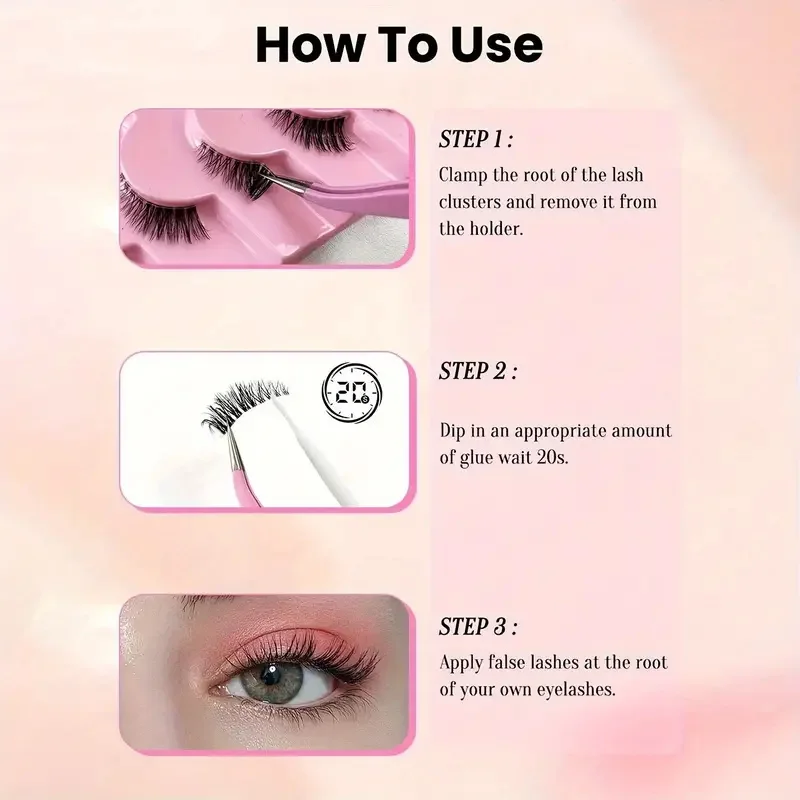 10 Pairs Half Lashes Natural Look Wispy Fluffy Cat Eye Look Natural Short Accent Lashes End Lashes Corner Eyelashes 3/4 Lashes R — view 6
