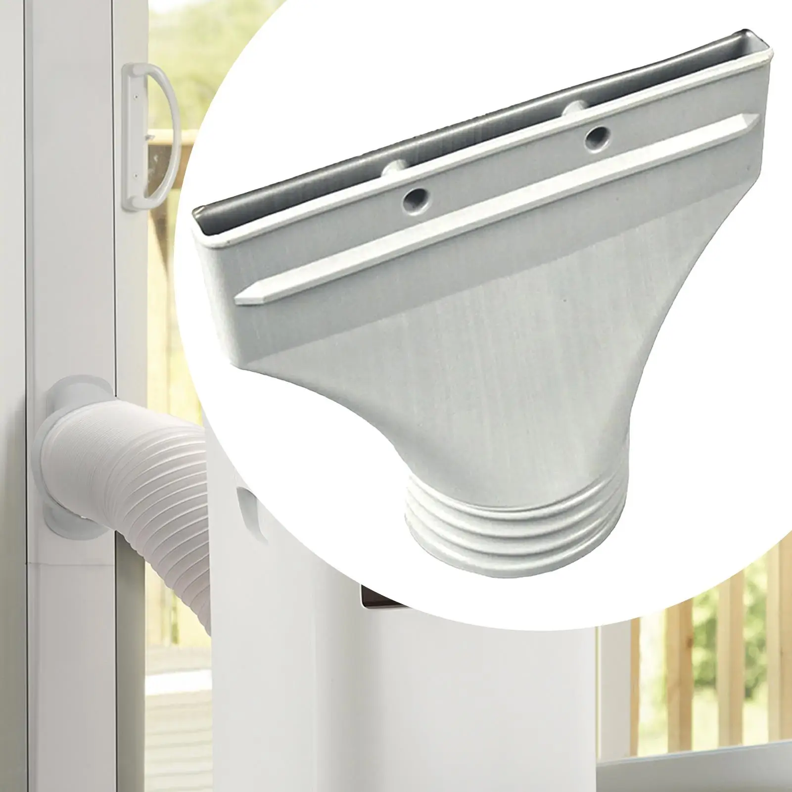 AC Hose Coupler AC Exhaust Hose Connector Tube Vent Kit Seal Connection Duct Flat hose connection adapter for air conditioner