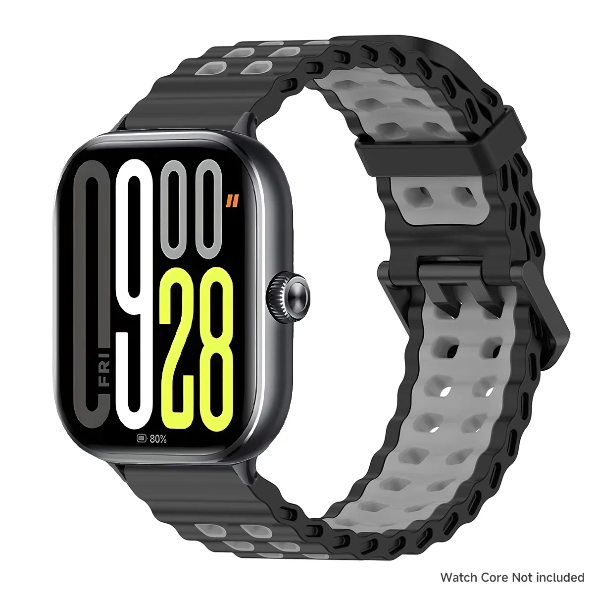 Two-Tone Breathable Silicone Sport Wristband Strap