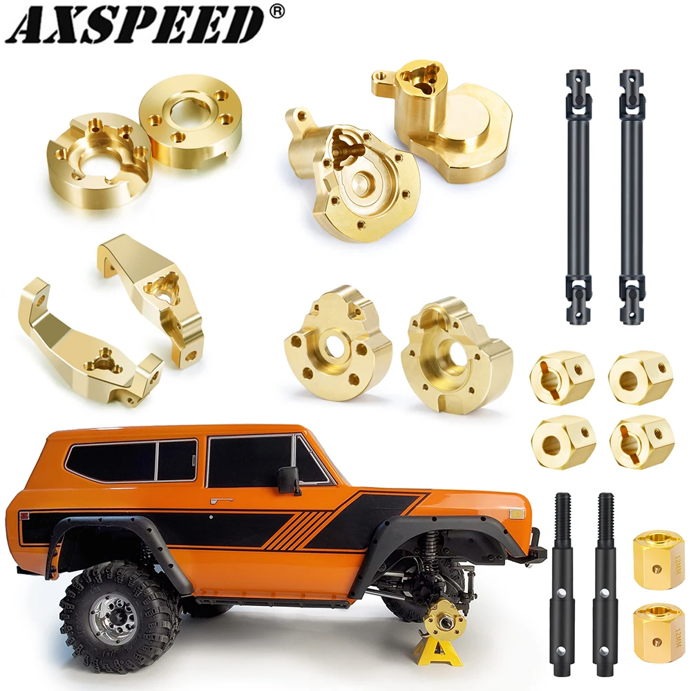 2 Pieces Brass Front C-Hub Caster Brackets For Redcat Gen8 Scout II 1/10 Scale RC Crawler - Upgrade Parts