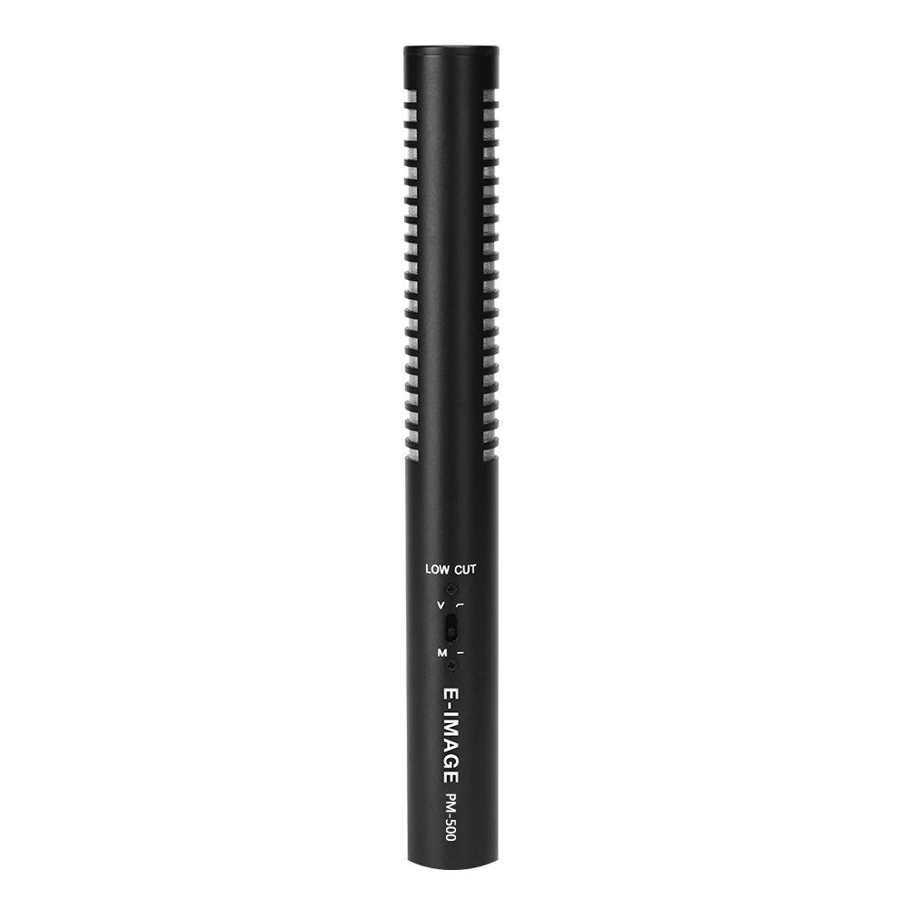 

E-IMAGE PM-500 Professional Condenser Shotgun Microphone Hyper-Cardioid Directional all metal for Video Camera