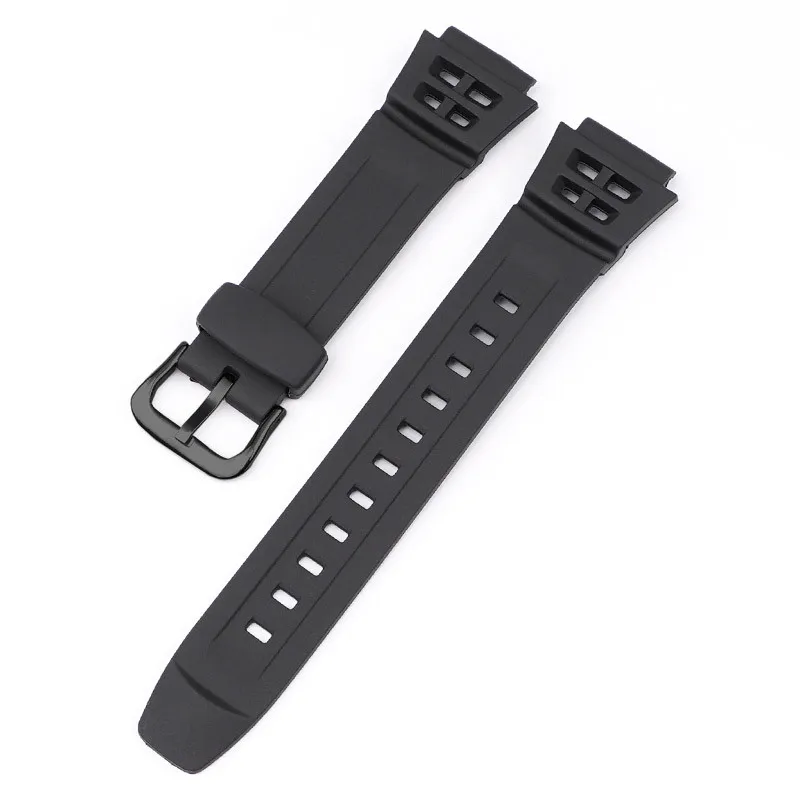 Premium 18mm Black Silicone Rubber Watch Strap with Pin Buckle