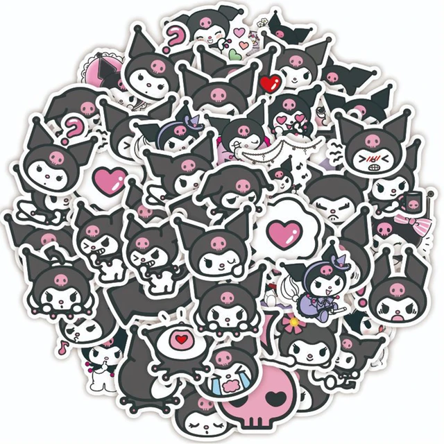 10/30/50/120PCS Anime Cute Kuromi Stickers Cartoon Decals Kids Toy