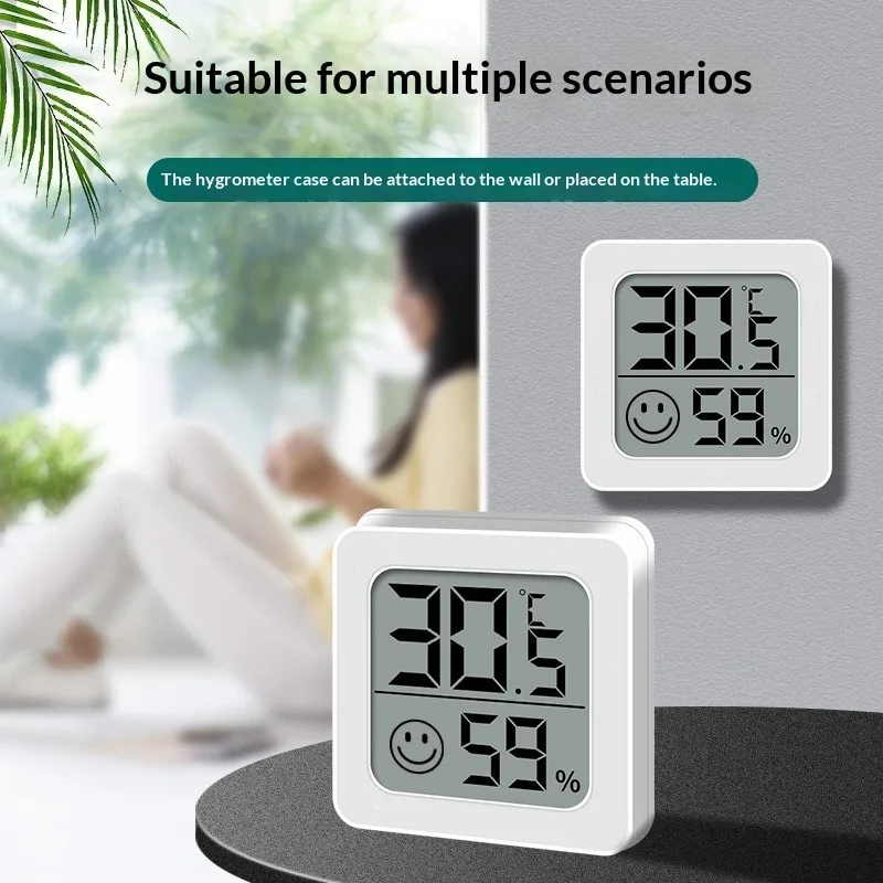  1/3PCS Mini LCD Digital Thermometer Hygrometer Indoor Room Temperature Humidity Meter Sensor Gauge Weather Station 