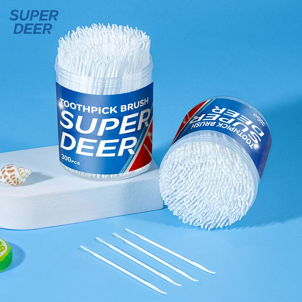 300 PCs Boxed Toothpick Brush Plastic Toothpick Disposable Household Interdental thumbnail 4
