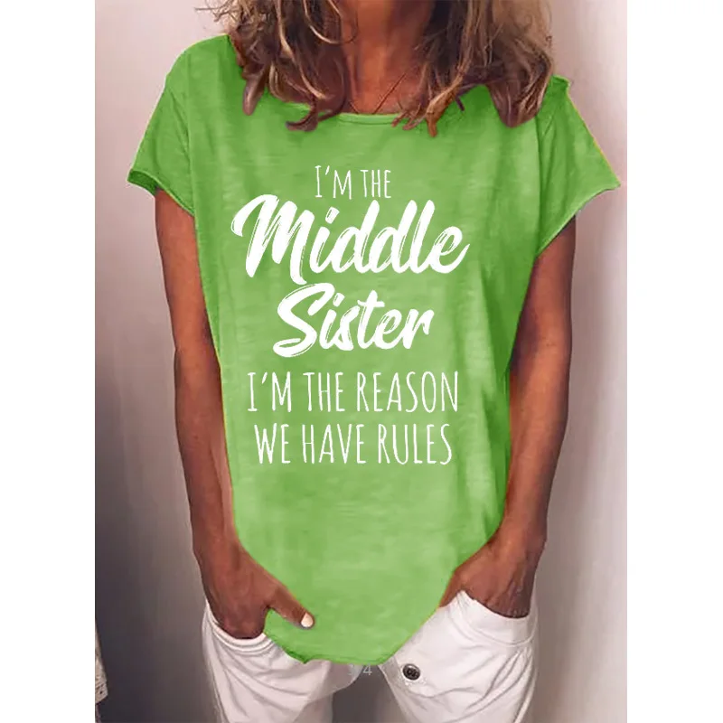 

Футболка женская с круглым вырезом, Повседневный пуловер с принтом, свободный плиссированный топ с коротким рукавом, одежда в европейском и американском стиле, на лето