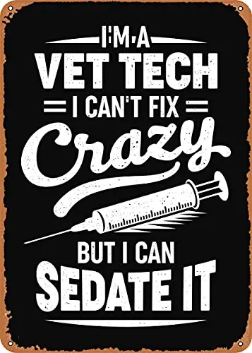 

Vet Tech Design Vintage Look Metal Sign Patent Art Prints Retro Gift 8x12 Inch